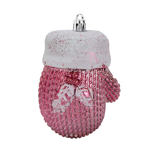 Декоративное украшение Набор 3шт 11см Рукавичка серия Бургунд микс пластик 000000000001224131