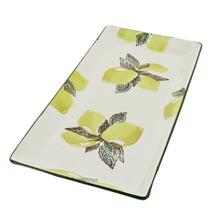 Блюдо сервировочное 38см CERA TALE Лимоны прямоугольное глазурованная керамика 000000000001206496