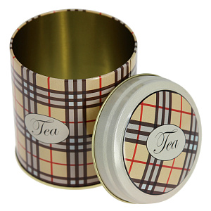 Жестяная банка для хранения сыпучих продуктов Клетка, 0.8л 000000000001157134