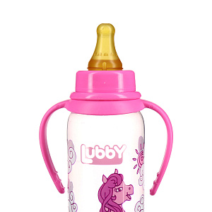Бутылочка с соской от 0 месяцев Веселые животные Lubby, 250мл 000000000001135405