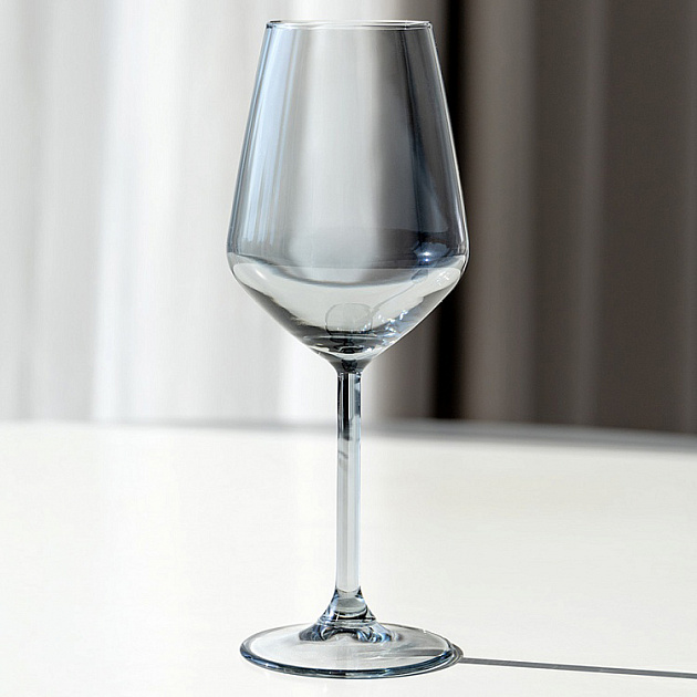 Бокал для вина 350мл DE'NASTIA Радуга серый стекло 000000000001219954