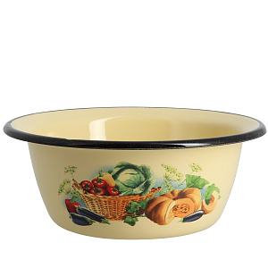 Миска 800мл СТАЛЬ-ЭМАЛЬ с деколью эмалированная 000000000001022605