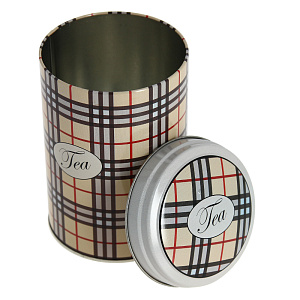 Жестяная банка для хранения сыпучих продуктов Клетка, 1.1л 000000000001157135