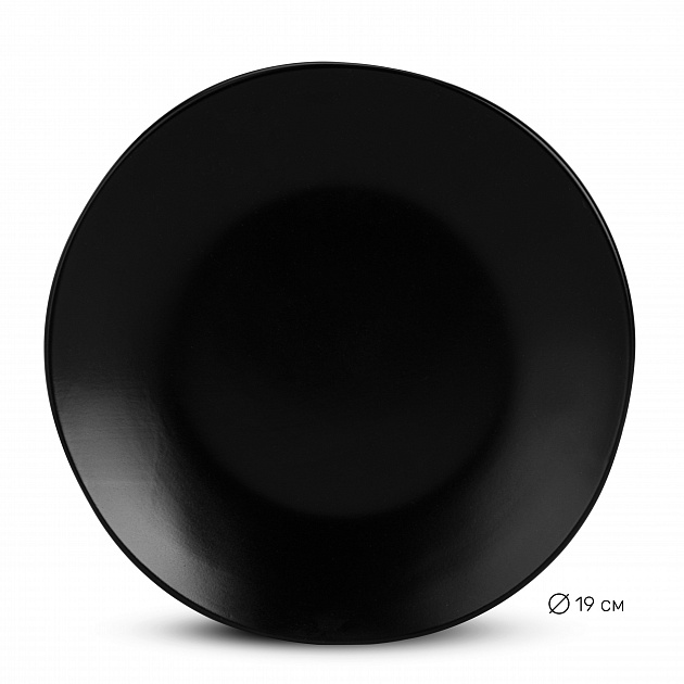 Набор столовой посуды 18 предметов черный матовый керамика 000000000001221531