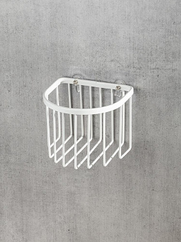 Держатель для туалетной бумаги 13,7x13x10,5см DE'NASTIA белый алюминий 000000000001227448