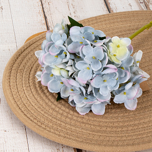 Цветок искусственный Гортензия 46см голубая 000000000001218395