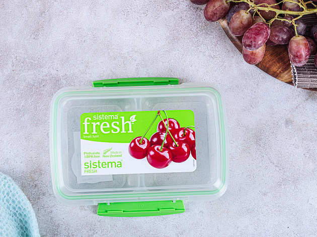 Контейнер для продуктов 350мл SISTEMA Fresh двойной прямоугольный пластик 000000000001197082