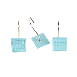 Шторка для ванной DE'NASTIA c водоотталкивающей пропиткой 180х180см голубой 100%Полиэстер S000010 000000000001121527