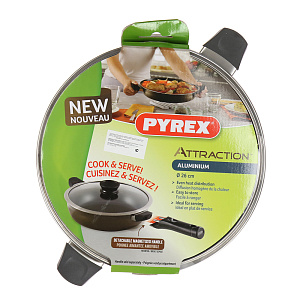 Сотейник с крышкой Attraction Non Pyrex, 26 см 000000000001142282