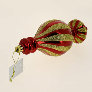 Декоративное украшение 16см Капля красный пластик PC04173R 000000000001192078