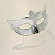Маскарадная маска Серебряная из пластика (полипропилен) с лентой для крепления на голове / 16х10х6,5см арт.80598 000000000001191308