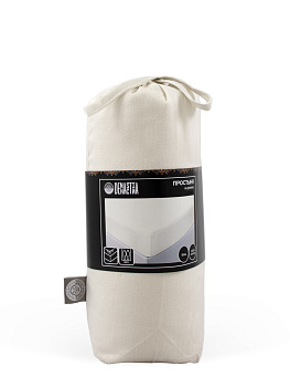 Проcтыня натяжная DE'NASTIA БЯЗЬ 90x200+25см 100%Хлопок молочный C010733 000000000001192961