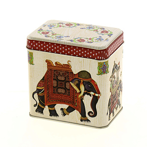 Банка для сыпучих продуктов 600мл НОВЫЙ АРГУМЕНТ Индийский слон жестяная 000000000001153165
