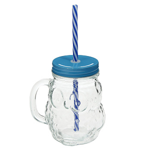 Кружка-банка 400мл Сова стекло 000000000001170139