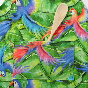 Фартук Этель "Попугай" 65х60см, репс, пл.130г/м2, 100% хлопок 4126987 000000000001200103