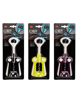 Штопор 18х7см в ассортименте нержавеющая сталь/полипропилен 000000000001229421