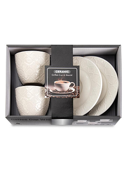 Набор чайный 4 предмета 250мл/16см Ромашки керамика 000000000001228301