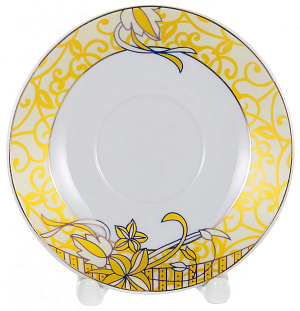 Сервис чайный 13 предметов (чашка 220мл-6шт/блюдце-6шт/чайник/металлический стенд) АВРОРА Шедир ПУ 000000000001188220