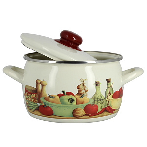 Кастрюля 3л Вилладжо металлическая крышка 000000000001067045