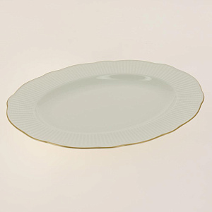 ILAY Блюдо овальное 28см отводка золото костяной фарфор BNILY28KY520 000000000001189472