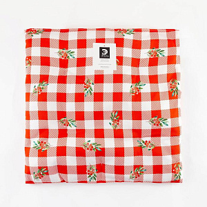 Сидушка "Этель" Christmas red flowers 42х42х7см, 100% хлопок, саржа 190гр/м2 5215710 000000000001202363