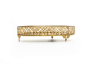 Поднос 30см круглый золото 000000000001216377