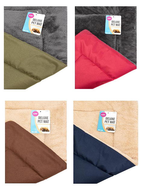 Лежанка-матрасик 50х80см для животных в ассортименте полиэстер/синтепон 000000000001229105