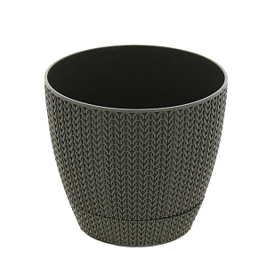 Кашпо 500мл SUN PLASTIK вязание пластик 000000000001188645