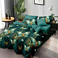 Комплект постельного белья 1,5сп СОФТИ (пододеяльник 147х215см, простыня 150х214см, наволочка 50х70см-2шт) Изумрудные бабочки полиэстер90%/хлопок10%