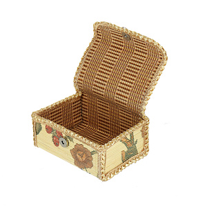 Прямоугольная шкатулка Цветочная,17?12?8 см, бамбук 000000000001082436