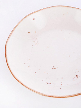 Тарелка суповая 21см TULU PORSELEN Reactive milky фарфор 000000000001212911