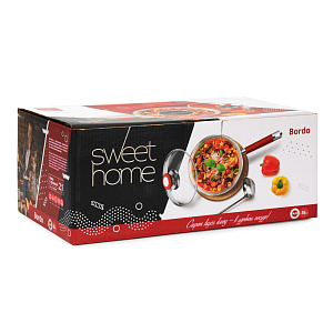 Ковш 2,1л SWEET HOME Бордо нержавеющая сталь 000000000001219083