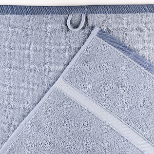 Полотенце 30х60см Dina Me бордюр репс серо-голубое 100% хлопок 000000000001208717