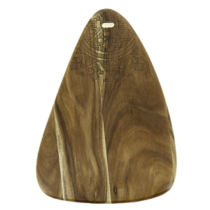 Доска сервировочная 23x32x1,5см DE'NASTIA треугольная с узором коричневый дерево 000000000001209750