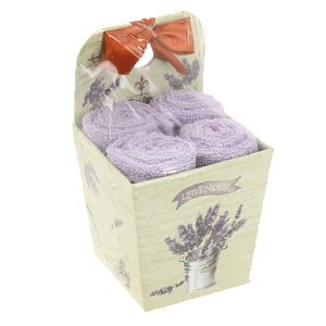 Набор махровых салфеток 4шт 30х30см ЭТЕЛЬ Lavender плотность 340г/м2 хлопок 000000000001209816