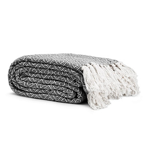 Плед 190х220см LUCKY QUADRO серый хлопок Плед 190х220см LUCKY QUADRO серый хлопок 000000000001214659