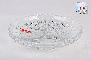 Блюдо 22х4см3-х секционное Стекло,KR083 000000000001193597