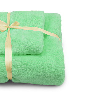 Набор полотенец 35х75см+140х70см мятный микрофибра полиэстер 000000000001218074