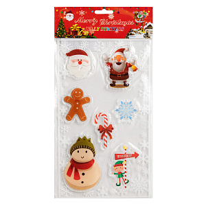Наклейки новогодние на стекло 15х25см QLPG - 332 000000000001220328