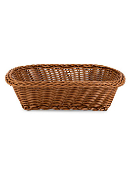 Корзина плетеная универсальная 29х23х8см прямоугольная коричневый полипропилен 000000000001227668