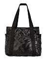 Сумка шоппер 35х11х29см стеганная с боковыми карманами черный полиэстер 000000000001229465