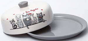 Блинница с крышкой ELRINGTON КОТЫ-ПОВАРЯТА подарочная упаковка керамика 000000000001211191