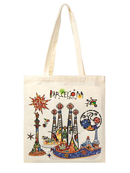 Сумка-шоппер 40х37см с принтом ST полиэстер/хлопок 000000000001227180