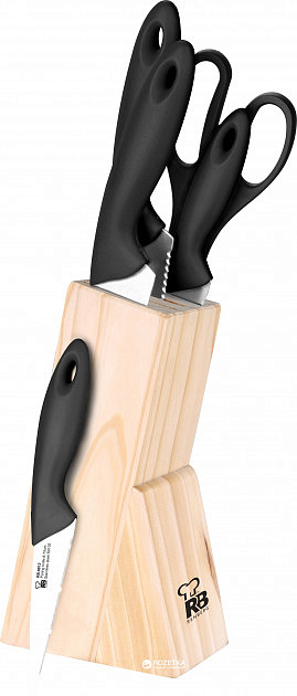 "Набор ножей 6 предметов в деревянной подставке RenbergRB-8812" 000000000001187391