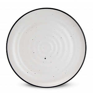 Набор столовой посуды 16 предметов LUCKY белый с черной окантовкой керамика 000000000001221935