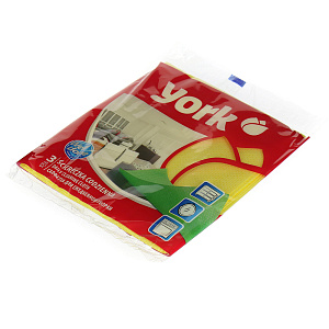 Набор салфеток для уборки Ламбада York, 40х37.5 см, вискоза, 3 шт. 000000000001073179