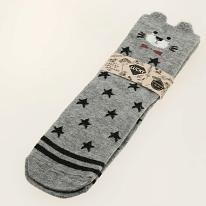 Носки женские р.36-39/23-25 LUCKY дизайн1 высокие мордочки животных 72%хлопок/26%полиэстер 000000000001187744