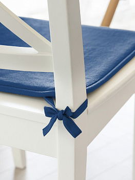 Подушка на стул 40x35x38см DE'NASTIA мемори синий полиэстер 000000000001229947