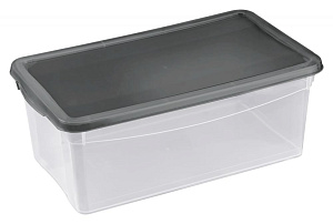 Ящик 33х19х12см 5л ECONOVA КРИСТАЛЛ универсальный бесцветный пластик 000000000001017409