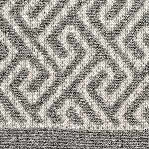 Коврик универсальный 60x100см DE'NASTIA меандр серый хлопок 100% 000000000001219482